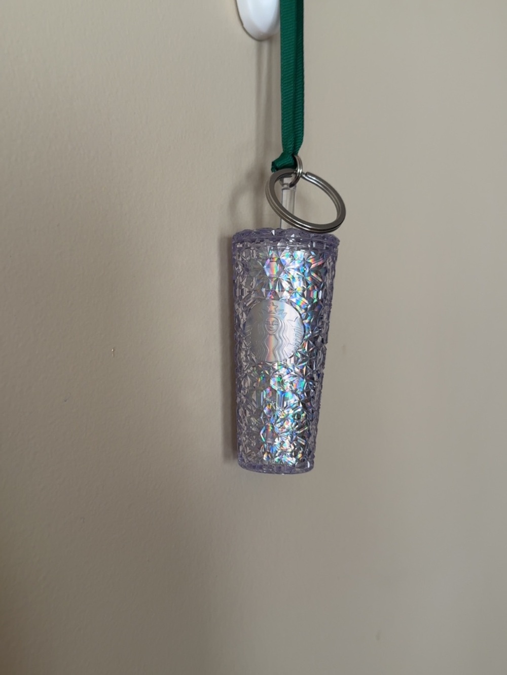 STARBUCKS OFFICIAL Mini Cup Keychain Iridescent Crystal ✨